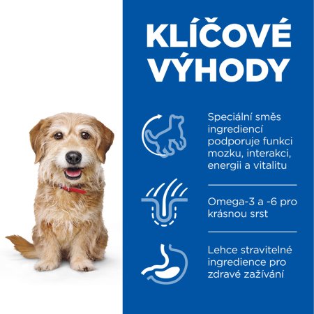 Hill’s Science Plan Senior Vitality pre malé staršie psy s kuracím a ryžou 1.5 kg