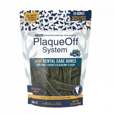 ProDen PlaqueOff Mini Dental Bones čučoriedka 340g