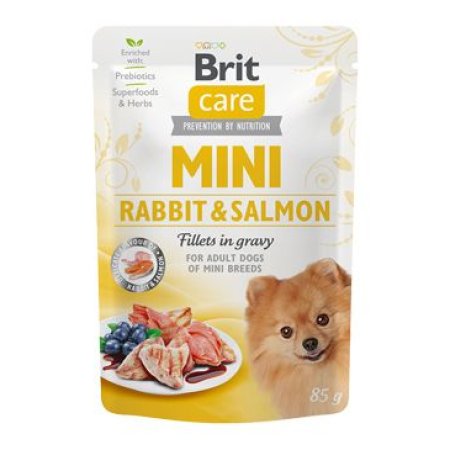 Brit Care Dog Mini Rabbit & Salmon fillets in gravy 85g