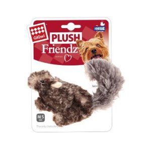 Hračka pes GiGwi Plush Friendz veverička šedá plyš