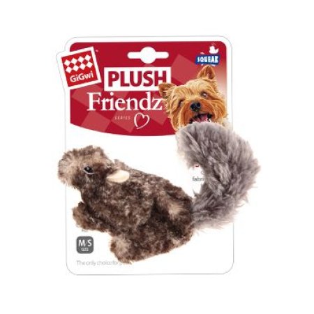 Hračka pes GiGwi Plush Friendz veverička šedá plyš