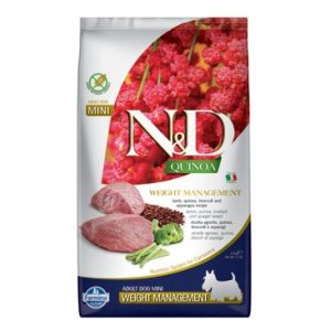 N&D Quinoa DOG Weight Mnmgnt Lamb & Brocoli Mini 800g
