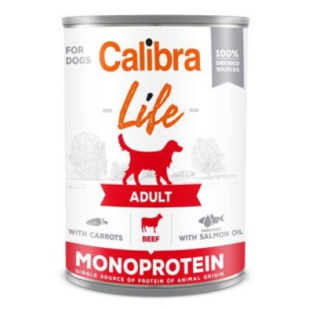 Calibra Dog Life konz.Adult Beef with carrots 400g