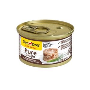 Gimdog Pure delight konz. kurá s hovädzím 85g