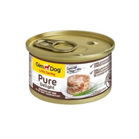 Gimdog Pure delight konz. kurá s hovädzím 85g