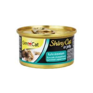 Gimpet mačka konz. ShinyCat kurá + kreveta 70g