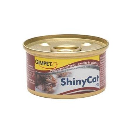 Gimpet mačka konz. ShinyCat kurá + kreveta 70g