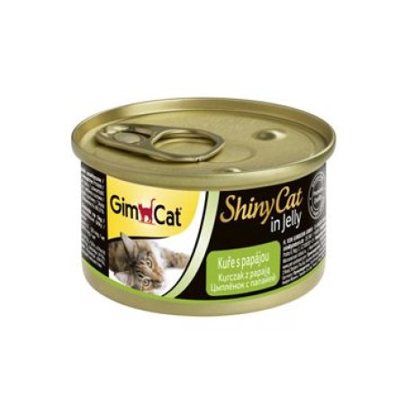 Gimpet mačka konz. ShinyCat kurá + papája 70g