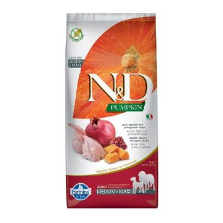 N&D Pumpkin Adult M/L Quail & Pomegranate 12kg