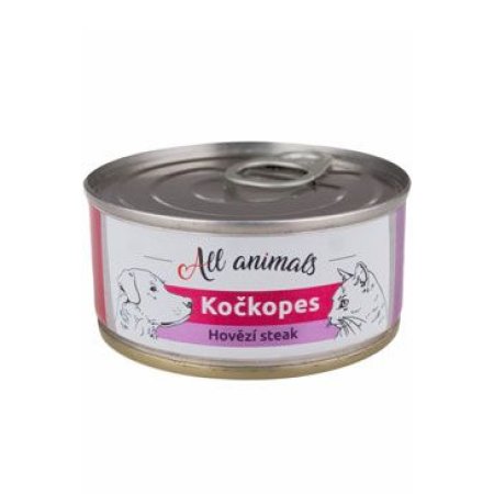 All Animals kočkopes steak z hovädzej svaloviny 100g
