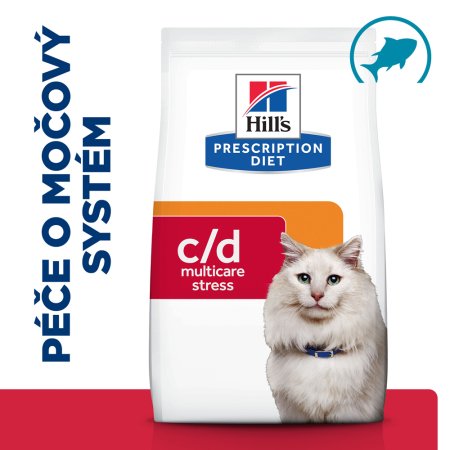 Hill’s Prescription Diet Feline c/d Urinary Stress morská ryba 1,5 kg