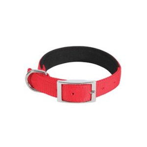 Obojok pes SOFT NYLON červený 25mm/65cm Zolux