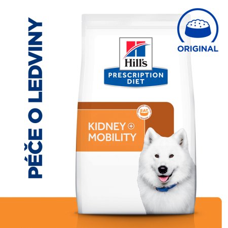 Hill’s Prescription Diet k/d + Mobility Starostlivosť o obličky granule pre psov 12 kg