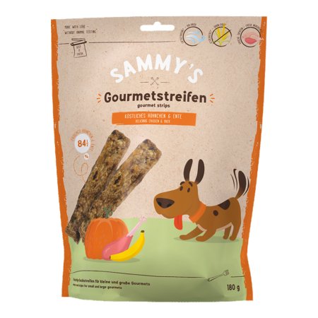 Bosch Sammy’s Gourmet Stripes with Duck & Chicken 180 g