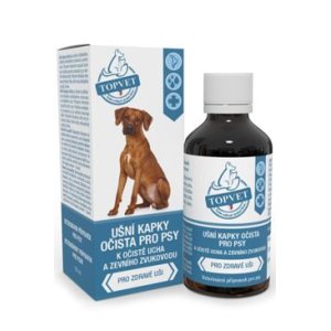 Ušné kvapky očista pre psov TOPVET 50ml