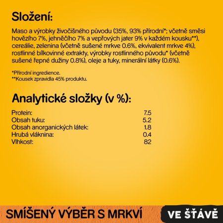 PEDIGREE vrecko s hovädzím s jahňacím a morčacím v šťave 4pack 400 g