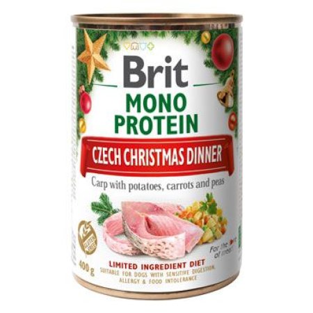 Brit Dog konz Mono Protein Vianočné can 400g