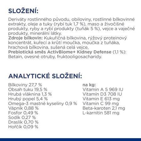 Hill’s Prescription Diet k/d Starostlivosť o obličky granule pre mačky s tuniakom 1.5 kg