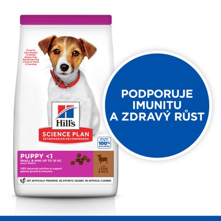 Hill’s Science Plan granule pre šteňatá malých plemien s jahňacím a ryžou 1.5 kg