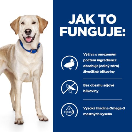 Hill’s Prescription Diet d/d Alergia a starostlivosť o kožu pre psov s kačicou 12 kg