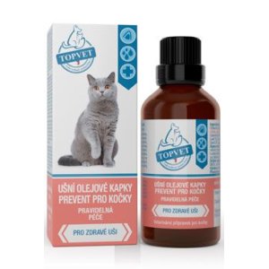 Ušné kvapky Prevent pre mačky TOPVET 50ml