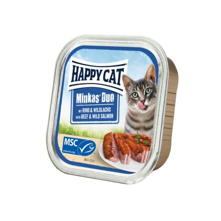 Happy Cat Duo Menu - Hovädzie & Divoký losos 100 g