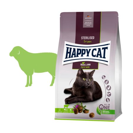 Happy Cat Sterilised Weide-Lamm / Jahňacie 300 g