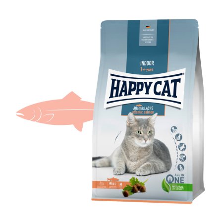 Happy Cat Indoor Atlantik-Lachs / Losos 300 g