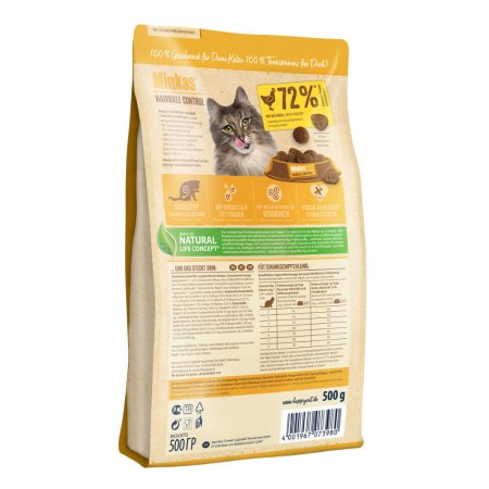 Happy Cat Minka Hairball Control Geflügel 500 g