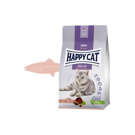 Happy Cat Senior Atlantik-Lachs / Losos 1,3 kg