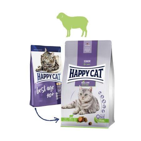 Happy Cat Senior Weide-Lamm / Jahňacie 1,3 kg