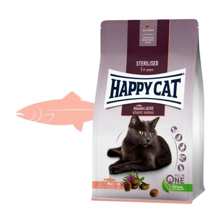 Happy Cat Sterilised Atlantik-Lachs / Losos 1,3 kg