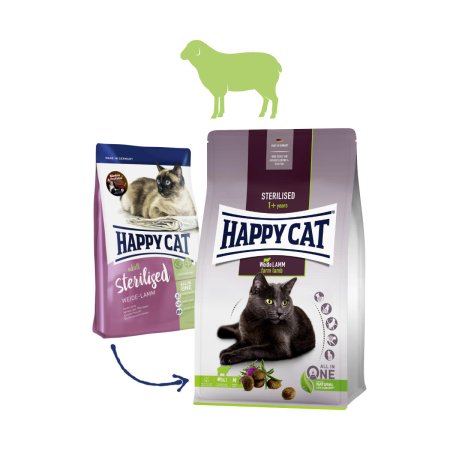 Happy Cat Sterilised Weide-Lamm / Jahňacie 1,3 kg