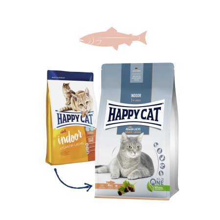 Happy Cat Indoor Atlantik-Lachs / Losos 1,3 kg