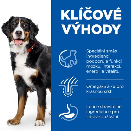 Hill’s Science Plan Senior Vitality pre veľké staršie psy s kuracím a ryžou 14 kg