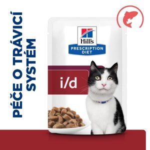 Hill’s Prescription Diet i/d Starostlivosť o zažívanie kapsička pre mačky losos 12 x 85 g