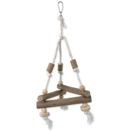 Hračka EPIC PET závesná drevená - triangel s lanom