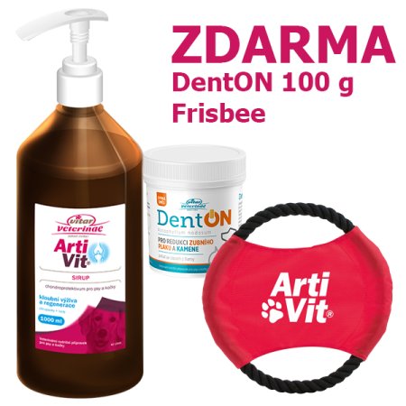 VITAR Veterinae Artivit Sirup 1000 ml + DentOn 100 g + frisbee