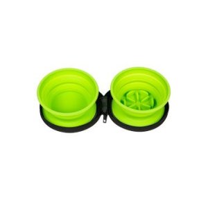 Cestovná dvojmiska SLOWFEEDER zelená 700ml KW