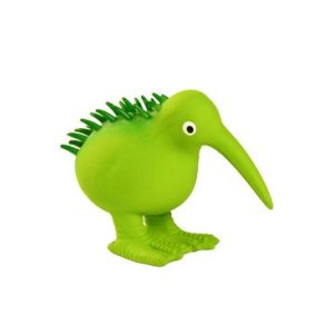 Hračka pes WHISTLE latex, pískací, zelený. 13,5cm KW