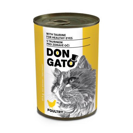 DON GATO Konzerva mačka drůbežá 415 g