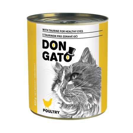 DON GATO Konzerva mačka drůbežá 850 g