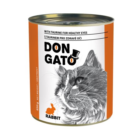 DON GATO Konzerva mačka králik 850 g