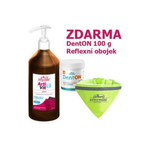 VITAR Veterinae Artivit Sirup 1000 ml + DentOn 100 g + obojok