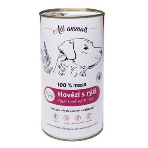 All Animals DOG hovädzie mleté s ryžou 1200g
