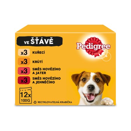 PEDIGREE mixovaný výber v šťave 12pack 1200 g