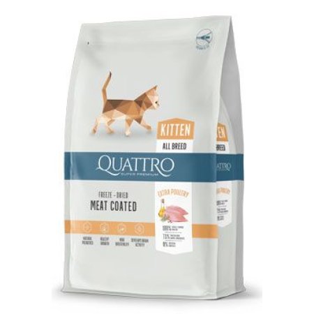QUATTRO Cat Dry Premium all Breed Kitten Drôbež 1,5kg