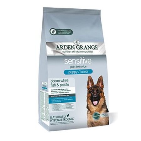 Arden Grange Puppy / Junior Sensitive Ocean White Fish & Potato 12 kg