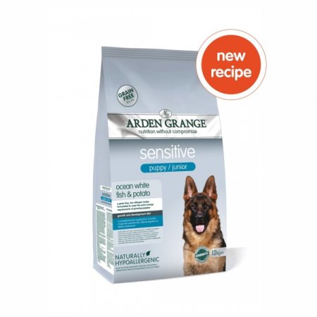 Arden Grange Puppy / Junior Sensitive Ocean White Fish & Potato 12 kg