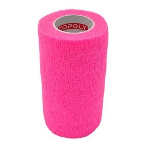 Ovínadlo elast. CoPoly 10cm x 4,5m ružová NEON